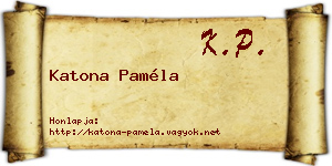 Katona Paméla névjegykártya
